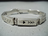 Unique Signed Vintage Native American Navajo Sterling Silver Bracelet-Nativo Arts