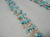 Incredible Feel Vintage Navajo Turquoise Native American Heishi Necklace Old-Nativo Arts
