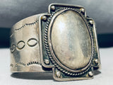 One Of The Most Unique Vintage Native American Navajo All Sterling Silver Bracelet-Nativo Arts