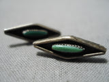 Unique Vintage Native American Navajo Royston Turqoise Sterling Silver Earrings Old-Nativo Arts