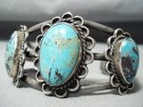 Rare Turquoise Vintage Native American Navajo Sterling Silver Bracelet-Nativo Arts