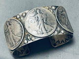 Huge Coins San Felipe Rare Sterling Silver Bracelet Cuff-Nativo Arts