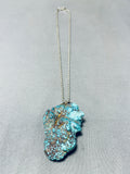Chunky Nugget Vintage Native American Navajo Sterling Silver Necklace Old-Nativo Arts