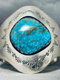 Important Vintage Native American Navajo Goodluck Turquoise Sterling Silver Bracelet-Nativo Arts