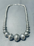 Very Rare Geometric Native American Navajo Sterling Silver Necklace-Nativo Arts