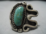 Incredible Vintage Native American Navajo Royston Turquoise Sterling Silver Ring-Nativo Arts