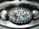 Important Female Artist Verdy Jake Native American Navajo Turquoise Sterling Silver Bracelet-Nativo Arts
