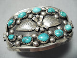 Beautiful Darlene Thomas Vintage Native American Navajo Turquoise Sterling Silver Bracelet-Nativo Arts