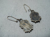 Marvelous Vintage Native American Navajo Royston Turquoise Sterling Silver Earrings Old-Nativo Arts