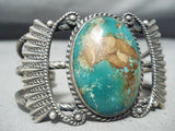 One Of The Best Flank Vintage Native American Navajo Royston Turquoise Sterling Silver Bracelet-Nativo Arts
