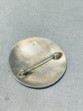 Exquisite Vintage Native American Navajo Mother Of Pearl Sterling Silver Pin-Nativo Arts