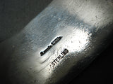 Important Ron Willie Advanced Vintage Native American Navajo Sterling Silver Bracelet-Nativo Arts