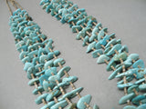 Superior Vintage Santo Domingo Native American Navajo Turquoise Jacla Necklace Old-Nativo Arts