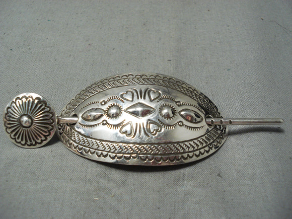 Blackgoat Navajo Sterling Silver Hair-pin Barrette Native American-Nativo Arts