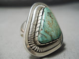 Impressive Vintage Native American Navajo Royston Turquoise Sterling Silver Ring-Nativo Arts