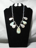 Very Important Vintage Native American Navajo Kee Joe Benally Turquoise Sterling Silver Necklace-Nativo Arts