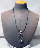 Herm Smith Night Sky Native American Navajo Turquoise Sterling Silver Necklace-Nativo Arts