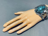 Important Francisco Gomez Hand Carved Horse Turquoise Sterling Silver Bracelet-Nativo Arts
