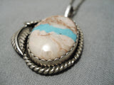 Breathtaking Vintage Native American Navajo Royston Turquoise Sterling Silver Necklace Old-Nativo Arts