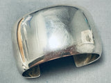 Enormous Vintage Native American Navajo Smooth Sterling Silver Bracelet-Nativo Arts