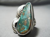 Electrifying Vintage Navajo Royston Turquoise Sterling Silver Ring Native American Old-Nativo Arts
