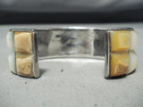 One Of The Best Vintage Native American Navajo Pearl Inlay Sterling Silver Bracelet-Nativo Arts