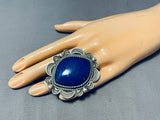 Native American Best Vintage Al Sanchez Midnight Lapis Sterling Silver Ring-Nativo Arts