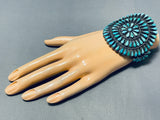 Darlene Kahue Vintage Native American Zuni Turquoise Sterling Silver Bracelet-Nativo Arts