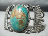 One Of The Best Flank Vintage Native American Navajo Royston Turquoise Sterling Silver Bracelet-Nativo Arts