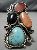Important Liz Pm Vintage Navajo Turquoise Sterling Silver Native American Ring-Nativo Arts