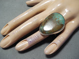 Colossal Vintage Native American Navajo Royston Turquoise Sterling Silver Ring-Nativo Arts