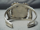 One Of Best Vintage Native American Navajo Square Sleeping Turquoise Sterling Silver Bracelet-Nativo Arts
