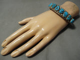 Quality Howie Begay Vintage Native American Navajo Turquoise Sterling Silver Bracelet Cuff-Nativo Arts