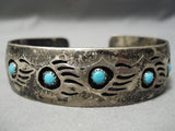 Pearlene Spencer Vintage Native American Navajo Turquoise Sterling Silver Bracelet Old-Nativo Arts