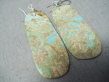 Native American Marvelous Santo Domingo Royston Turquoise Sterling Silver Earrings-Nativo Arts