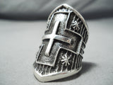 Stan Yazzie Amazing Navajo Sterling Silver Cross Ring Native American-Nativo Arts