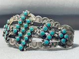 Newsworthy Vintage Native American Navajo Turquoise Sterling Silver Bracelet-Nativo Arts
