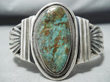Signed Navajo Native American Royston Turquoise Sterling Silver Bracelet-Nativo Arts