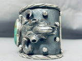 140 Gram Monster Native American Green Turquoise Sterling Silver Bracelet-Nativo Arts