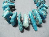 Amazing Vintage Native American Navajo Large Royston Turquoise Necklace-Nativo Arts