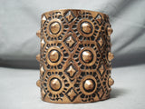Huge Navajo Super-wide Copper Bracelet Native American-Nativo Arts