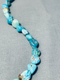 Joseph Paul White Buffalo Turquoise Native American Navajo Sterling Silver Necklace-Nativo Arts