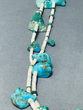 Native American Important Early 1900's Santo Domingo Vintage Turquoise Necklace Old-Nativo Arts