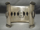 One Of The Best Vintage Native American Navajo Sterling Silver Repoussed Bracelet-Nativo Arts