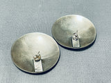 Important Kee Joe Benally Vintage Native American Navajo Sterling Silver Earrings-Nativo Arts