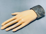 Important Vintage Native American Hopi Sterling Silver Wide Bracelet-Nativo Arts