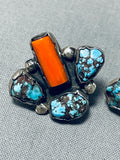 Best Vintage Native American Navajo Morenci Turquoise Sterling Silver Earrings-Nativo Arts