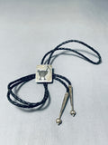 Rare Vintage Spanish/ Native American Navajo Sterling Silver Bolo Signed-Nativo Arts