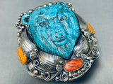 Reserved for Susan Native American Best Francisco Gomez Bear Vintage Sterling Silver Bracelet Cuff-Nativo Arts