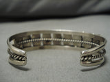 Important Vintage Native American Navajo Guild Sky Blue Turquoise Sterling Silver Bracelet Old-Nativo Arts